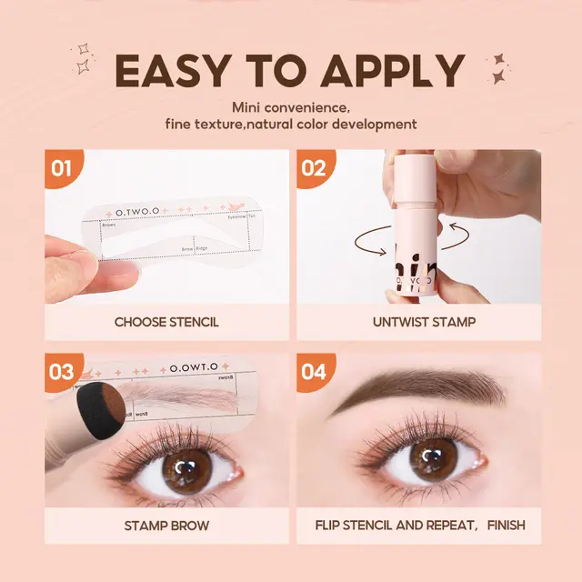 OtwoO Eyebrow Powder Stamp & Hair Gap Filler