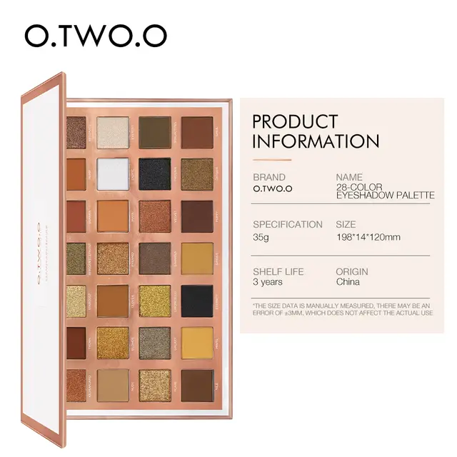 OtwoO 28 Color Luxury Eyeshadow Palette