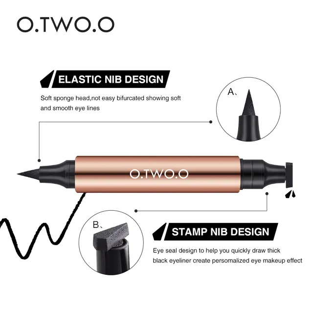 OtwoO Waterproof Cat Eye Stamp Eyeliner