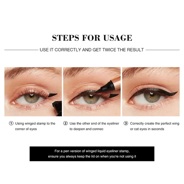 OtwoO Waterproof Cat Eye Stamp Eyeliner