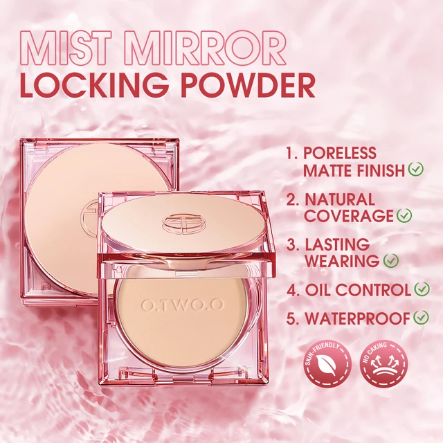 OtwoO Mirror Locking Waterproof Compact Powder