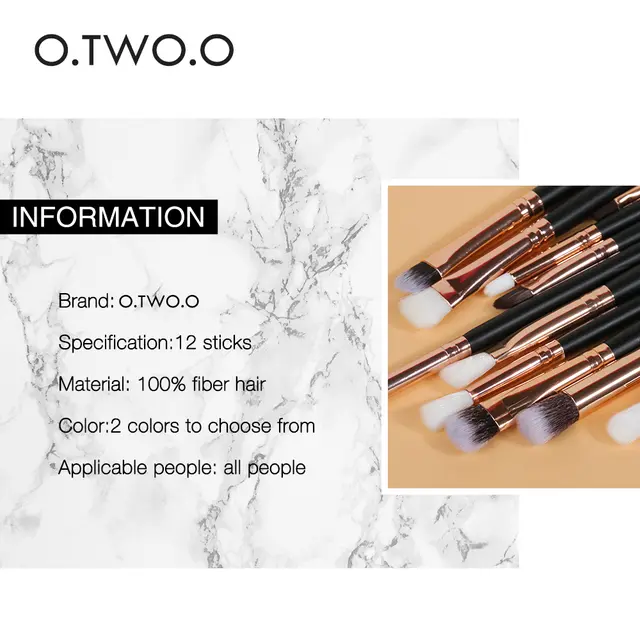 OtwoO Eye Brushes Set of 12