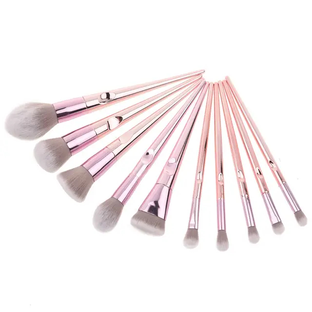 OtwoO Chrome Makeup Brushes