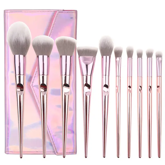 OtwoO Chrome Makeup Brushes