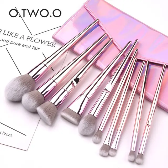 OtwoO Chrome Makeup Brushes