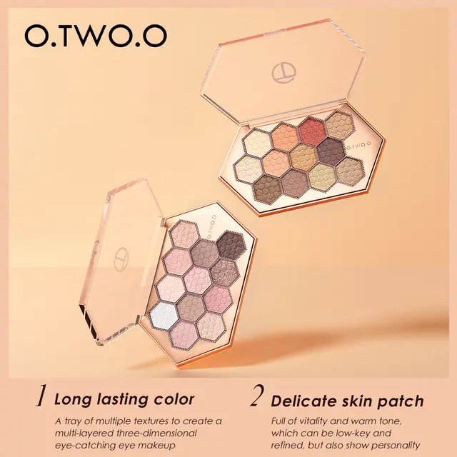 OtwoO Honeycomb Shimmering Pearl Eyeshadow Matte Texture High Pigment Eye shadow