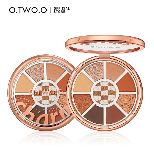 OtwoO 9 Color Round Shape Waterproof Eyeshadow Palette