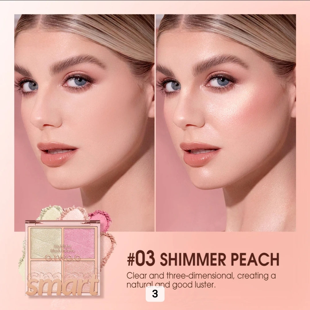 OtwoO Sweetheart Highlighter Palette