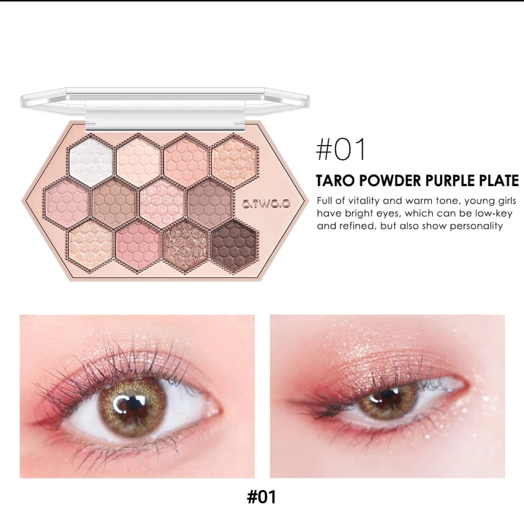 OtwoO Honeycomb Shimmering Pearl Eyeshadow Matte Texture High Pigment Eye shadow