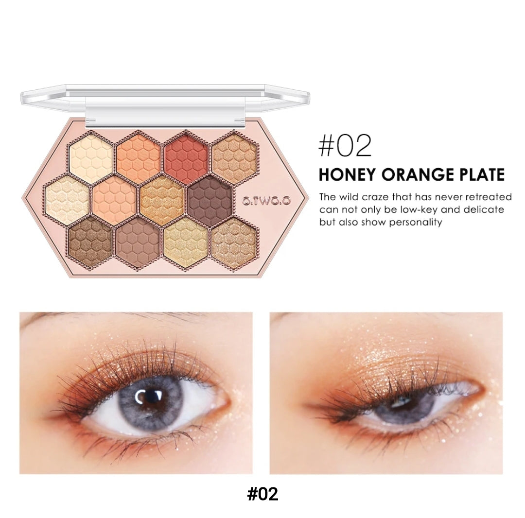 OtwoO Honeycomb Shimmering Pearl Eyeshadow Matte Texture High Pigment Eye shadow