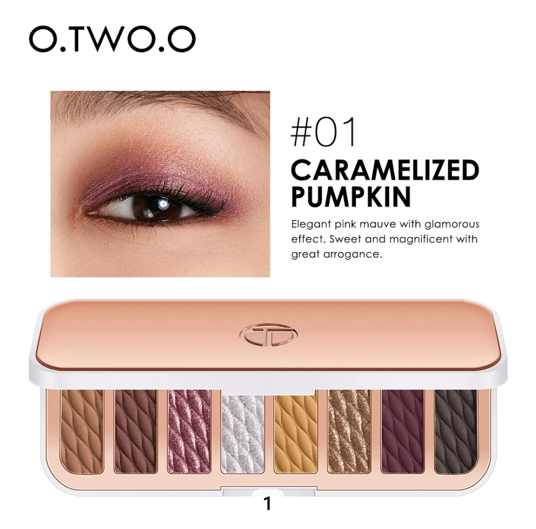 OtwoO 8 Colors Glitter Long Lasting
Eyeshadow High Pigment Matte Pearl Eyeshadow Palette