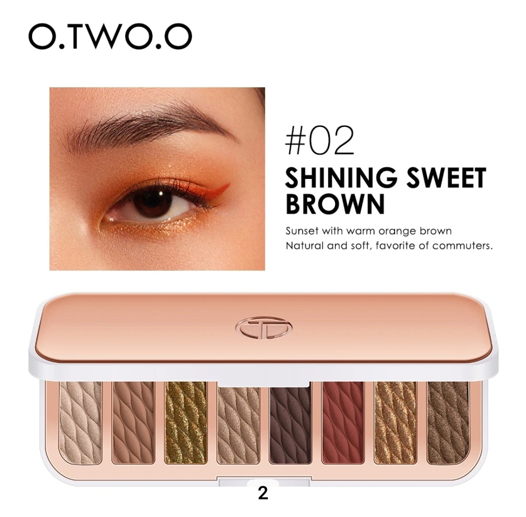 OtwoO 8 Colors Glitter Long Lasting
Eyeshadow High Pigment Matte Pearl Eyeshadow Palette