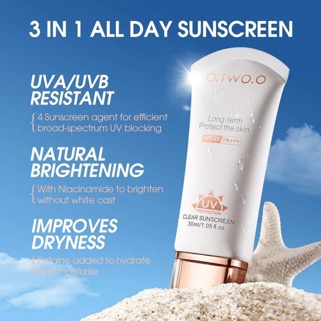 OtwoO Long-Term Protect the Skin SPF30 PA+++, UV Protection Clear Sunscreen