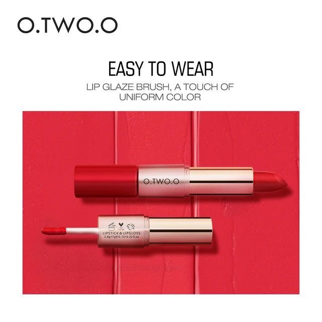 OtwoO 2in1 Waterproof Matte Lipstick + Lip Gloss