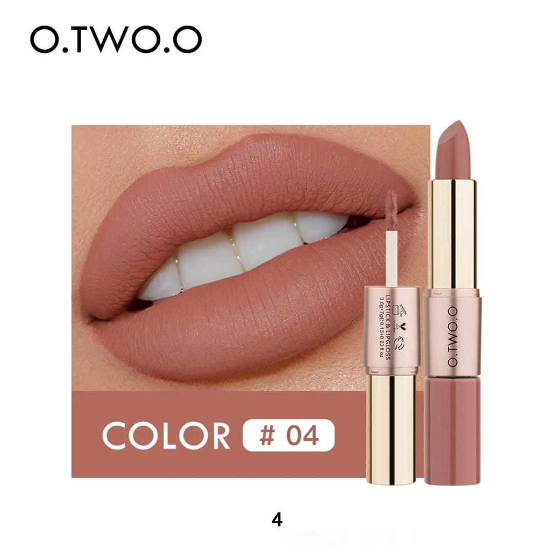 OtwoO 2in1 Waterproof Matte Lipstick + Lip Gloss